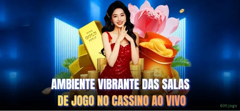 Imagem promocional do cassino online da 600jogo mostrando jogos ao vivo